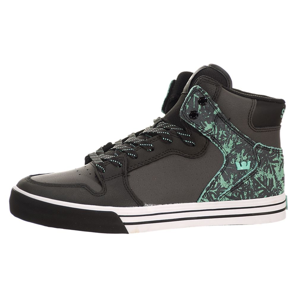 Baskets Montantes Supra Vaider Noir Vert Shadow/Mint-White Homme | ZKT-87317997